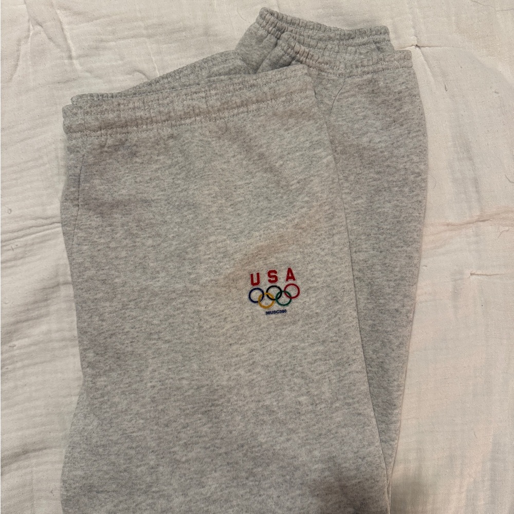 Hanes women’s Gray Sweatpants with USA Olympics Logo
